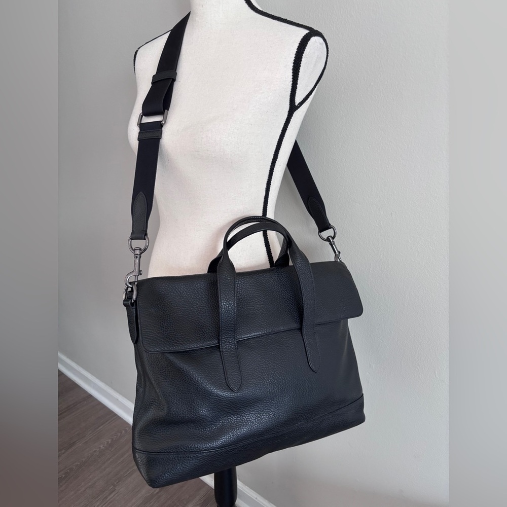 Coach Hamilton Portfolio Briefcase, Black Leather, F75757